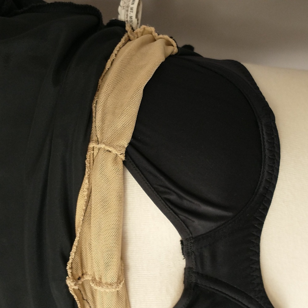 Slip Dress from NYC Movie Set Black Party Sexy Chemise w Bra USA Made sz 32 apx4 - Picture 6 of 12